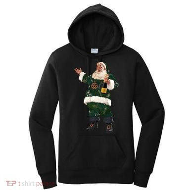 Boujee Santa Champagne Luxe Santa Funny Christmas Women's Hoodie