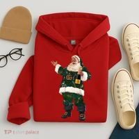 Boujee Santa Champagne Luxe Santa Funny Christmas Hoodie thumb 4