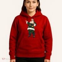 Boujee Santa Champagne Luxe Santa Funny Christmas Hoodie thumb 5