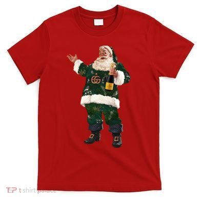 Boujee Santa Champagne Luxe Santa Funny Christmas T-Shirt