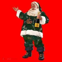Boujee Santa Champagne Luxe Santa Funny Christmas Women's Tank Top thumb 5