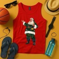 Boujee Santa Champagne Luxe Santa Funny Christmas Tank Top thumb 4