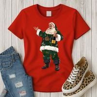Boujee Santa Champagne Luxe Santa Funny Christmas Women's T-Shirt thumb 3