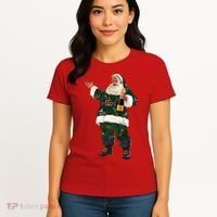 Boujee Santa Champagne Luxe Santa Funny Christmas Women's T-Shirt thumb 4
