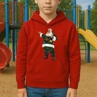 Boujee Santa Champagne Luxe Santa Funny Christmas Kids Hoodie thumb 2