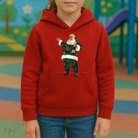 Boujee Santa Champagne Luxe Santa Funny Christmas Kids Hoodie thumb 3