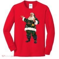 Boujee Santa Champagne Luxe Santa Funny Christmas Kids Long Sleeve Shirt thumb 0