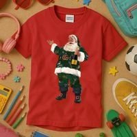 Boujee Santa Champagne Luxe Santa Funny Christmas Kids T-Shirt thumb 3