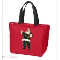 Boujee Santa Champagne Luxe Santa Funny Christmas Tote Bag thumb 3