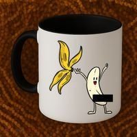 Banana Striptease Censored Gift Naked Funny Adult Gift Coffee Mug thumb 2