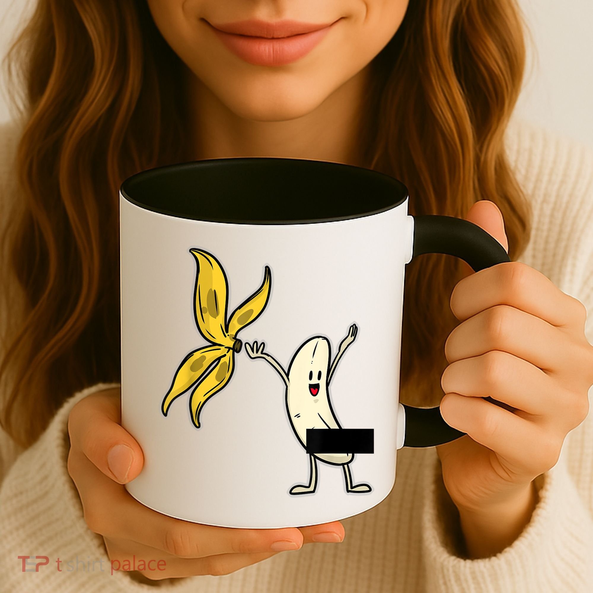 Banana Striptease Censored Gift Naked Funny Adult Gift Coffee Mug