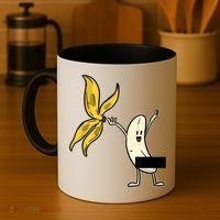 Banana Striptease Censored Gift Naked Funny Adult Gift Coffee Mug thumb 4