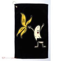 Banana Striptease Censored Gift Naked Funny Adult Gift Golf Towel thumb 0