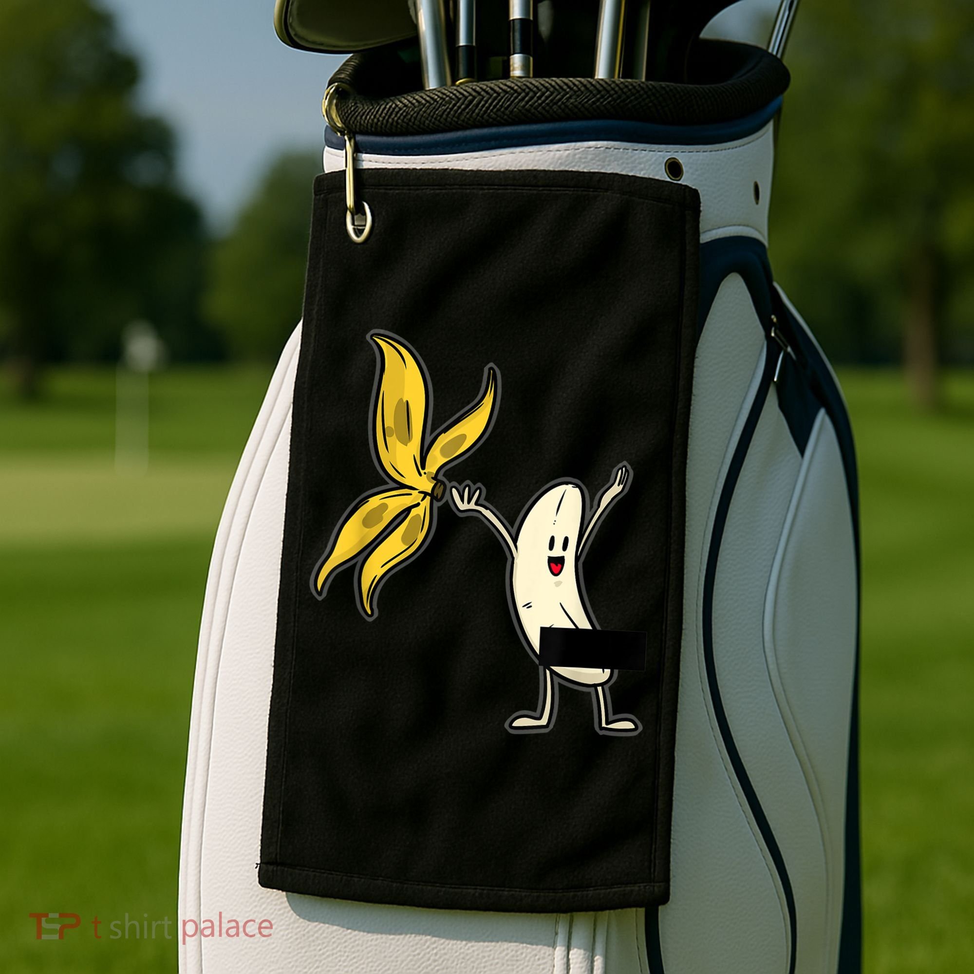 Banana Striptease Censored Gift Naked Funny Adult Gift Golf Towel