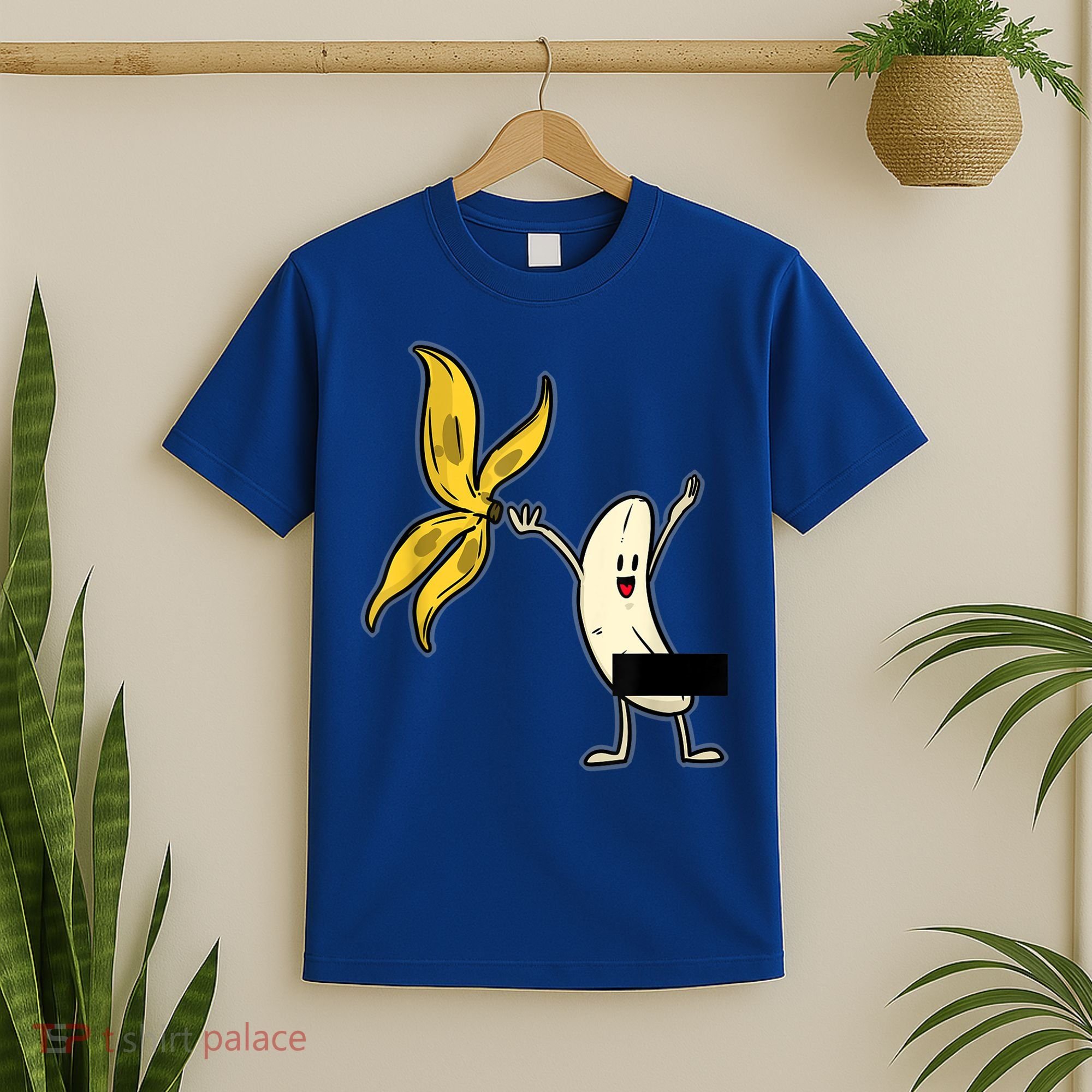 Banana Striptease Censored Gift Naked Funny Adult Gift T-Shirt