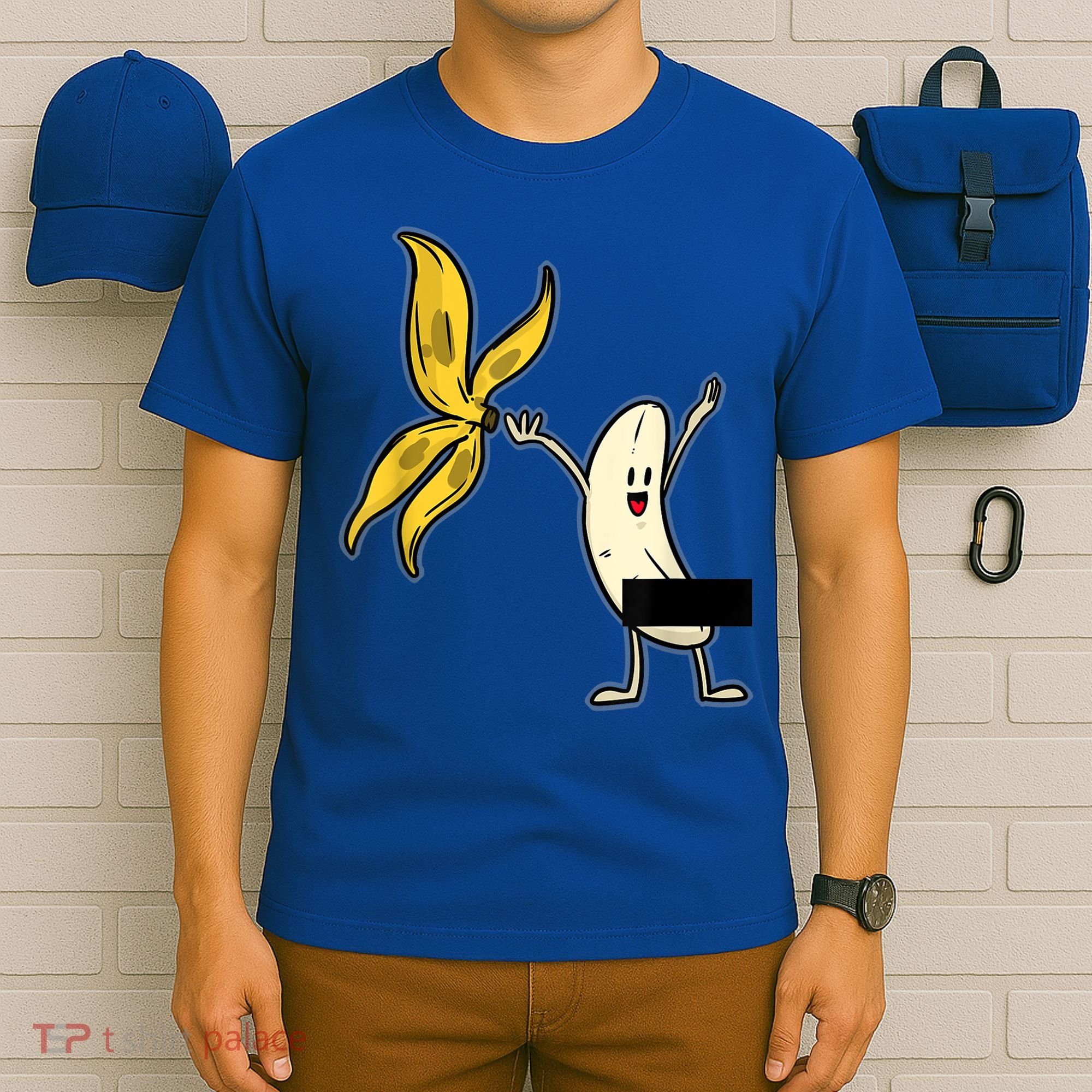 Banana Striptease Censored Gift Naked Funny Adult Gift T-Shirt