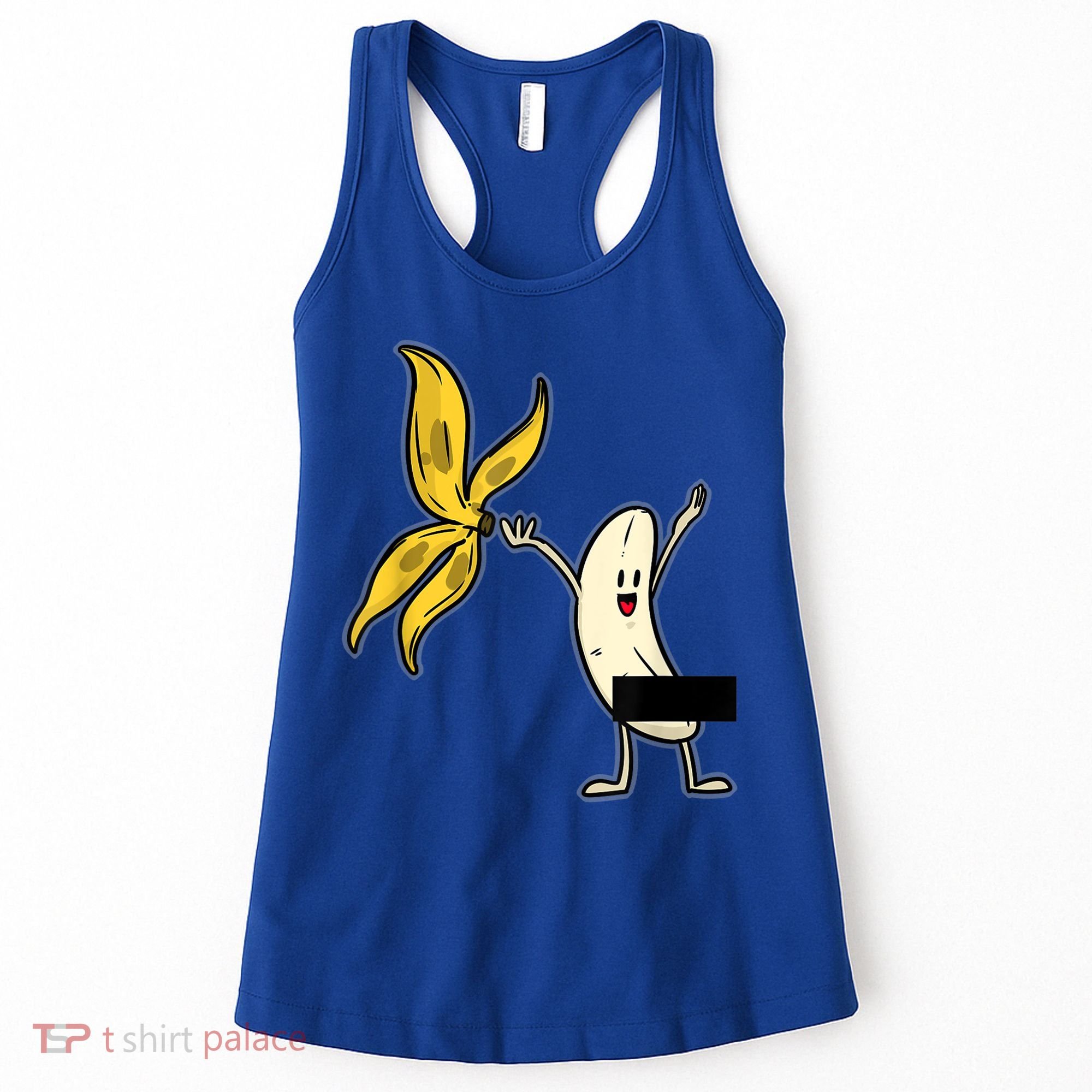 Banana Striptease Censored Gift Naked Funny Adult Gift Women's Tank Top