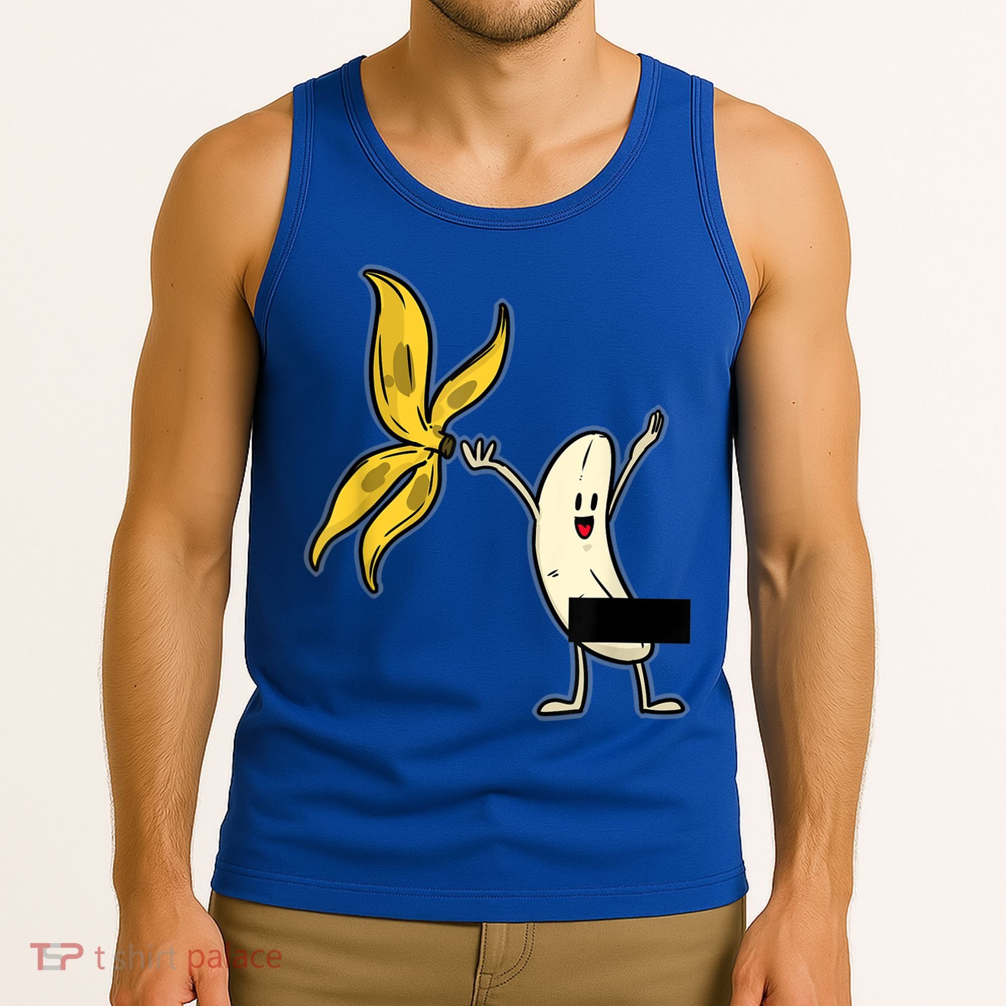 Banana Striptease Censored Gift Naked Funny Adult Gift Tank Top