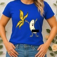 Banana Striptease Censored Gift Naked Funny Adult Gift Women's T-Shirt thumb 2