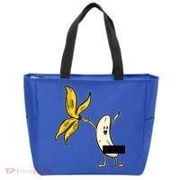 Banana Striptease Censored Gift Naked Funny Adult Gift Tote Bag thumb 0