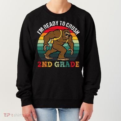 Bigfoot Sasquatch Crush 2nd Grade Second First Day Of School Gift Women's Sweatshirt