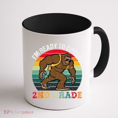 Bigfoot Sasquatch Crush 2nd Grade Second First Day Of School Gift Coffee Mug back
