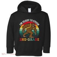 Bigfoot Sasquatch Crush 2nd Grade Second First Day Of School Gift Toddler Hoodie thumb 0