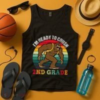Bigfoot Sasquatch Crush 2nd Grade Second First Day Of School Gift Tank Top thumb 4