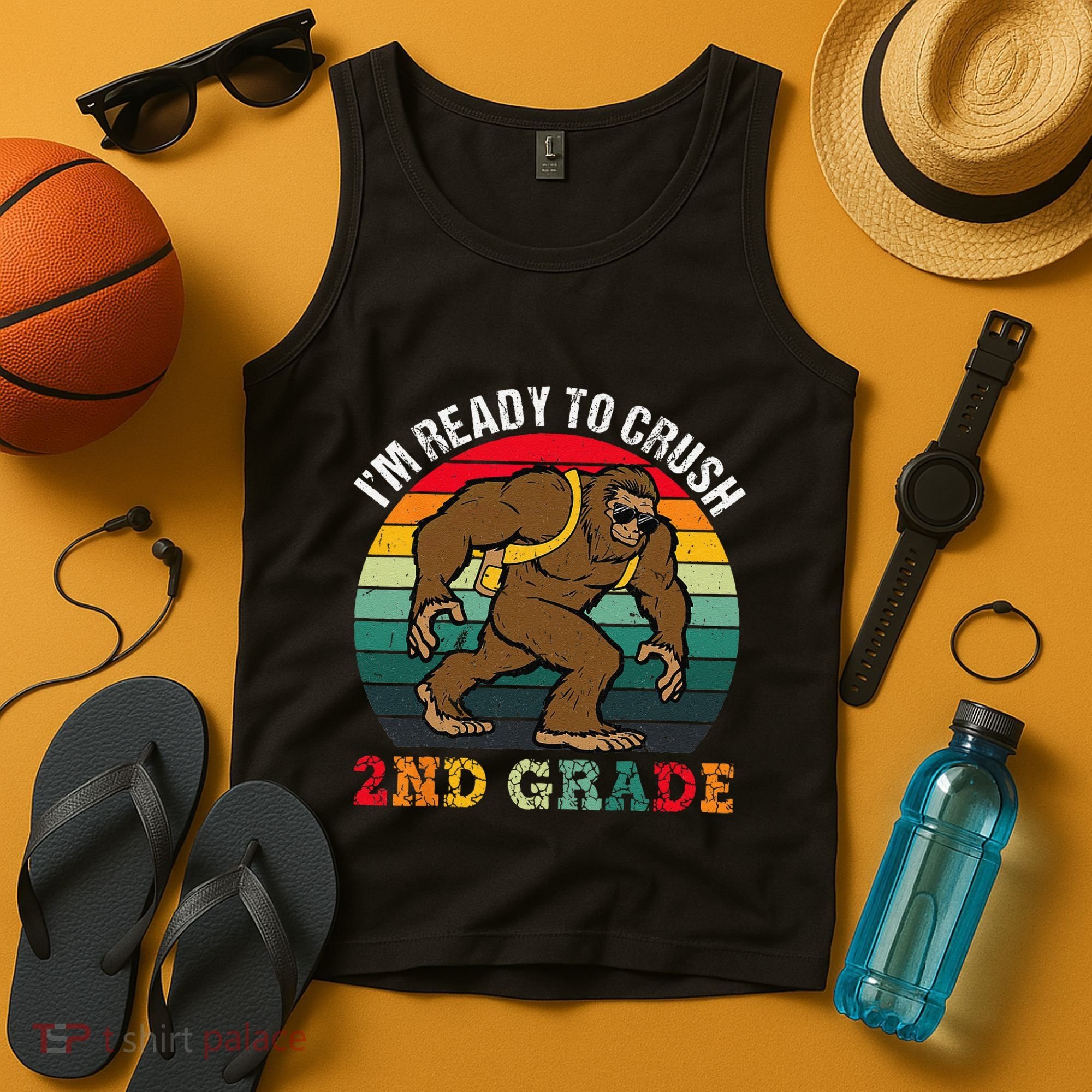 Bigfoot Sasquatch Crush 2nd Grade Second First Day Of School Gift Tank Top