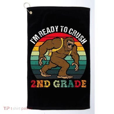 Bigfoot Sasquatch Crush 2nd Grade Second First Day Of School Gift Golf Towel