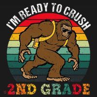Bigfoot Sasquatch Crush 2nd Grade Second First Day Of School Gift Women's T-Shirt thumb 6
