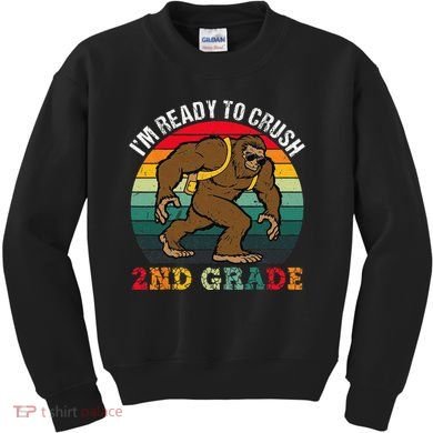 Bigfoot Sasquatch Crush 2nd Grade Second First Day Of School Gift Kids Sweatshirt