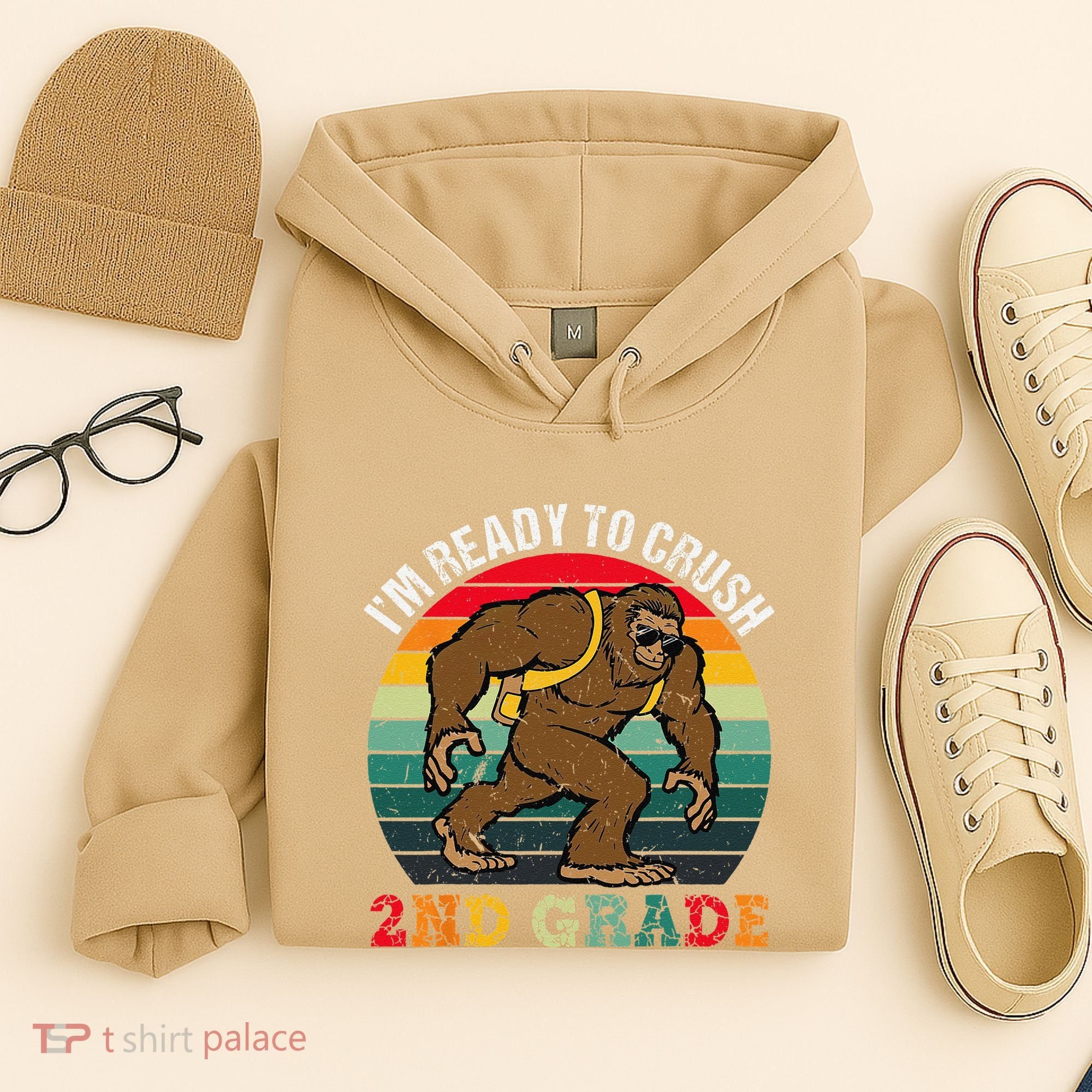 Bigfoot Sasquatch Crush 2nd Grade Second First Day Of School Gift Hoodie