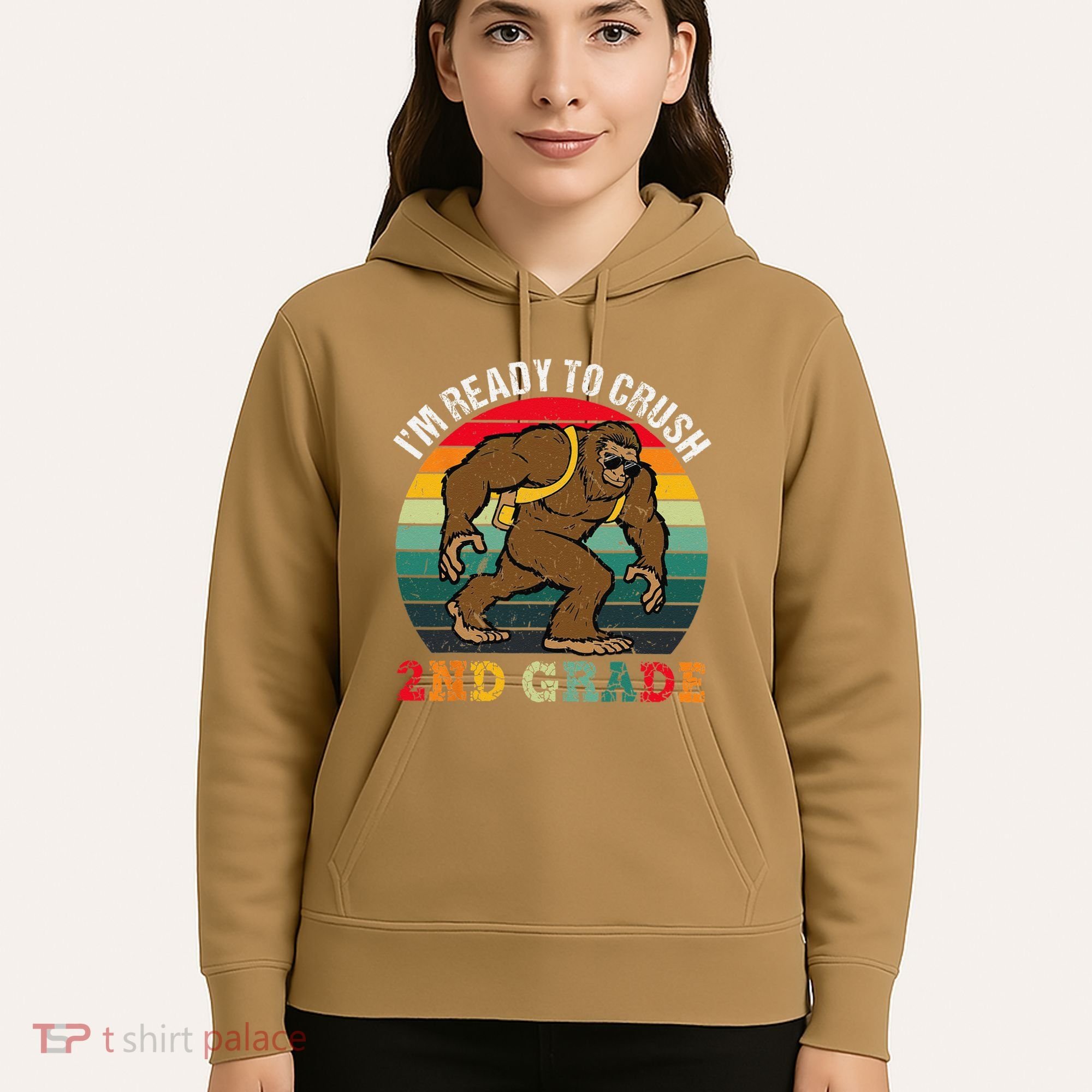 Bigfoot Sasquatch Crush 2nd Grade Second First Day Of School Gift Hoodie