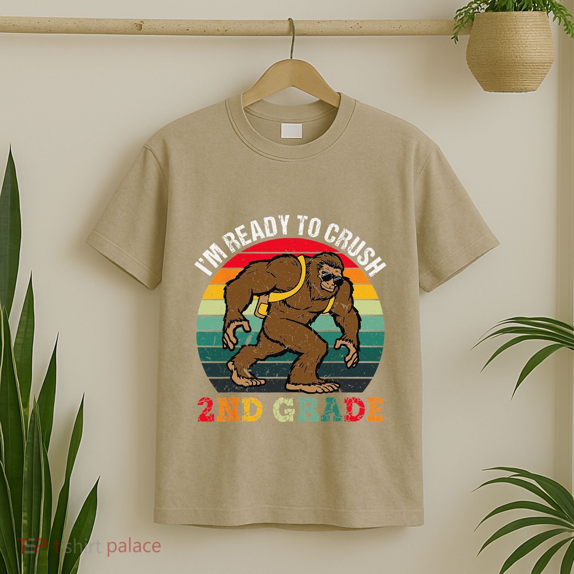 Bigfoot Sasquatch Crush 2nd Grade Second First Day Of School Gift T-Shirt