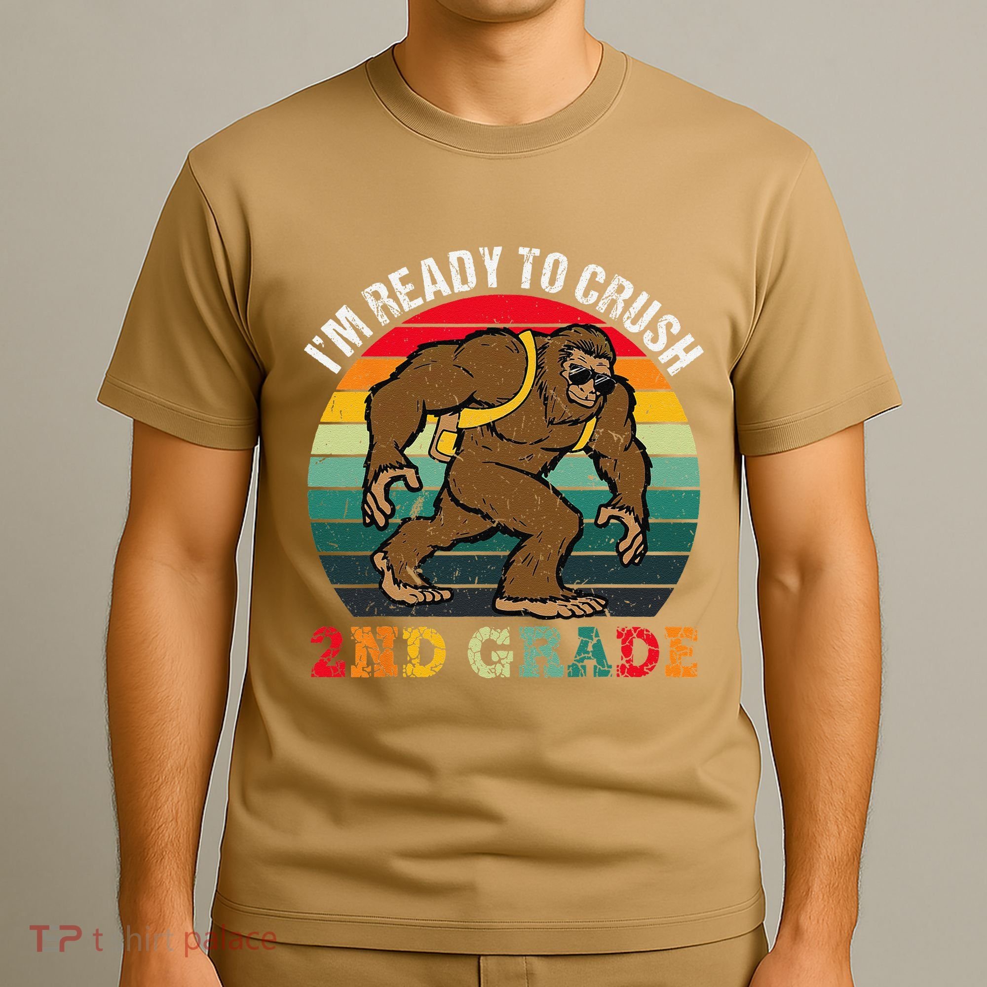 Bigfoot Sasquatch Crush 2nd Grade Second First Day Of School Gift T-Shirt