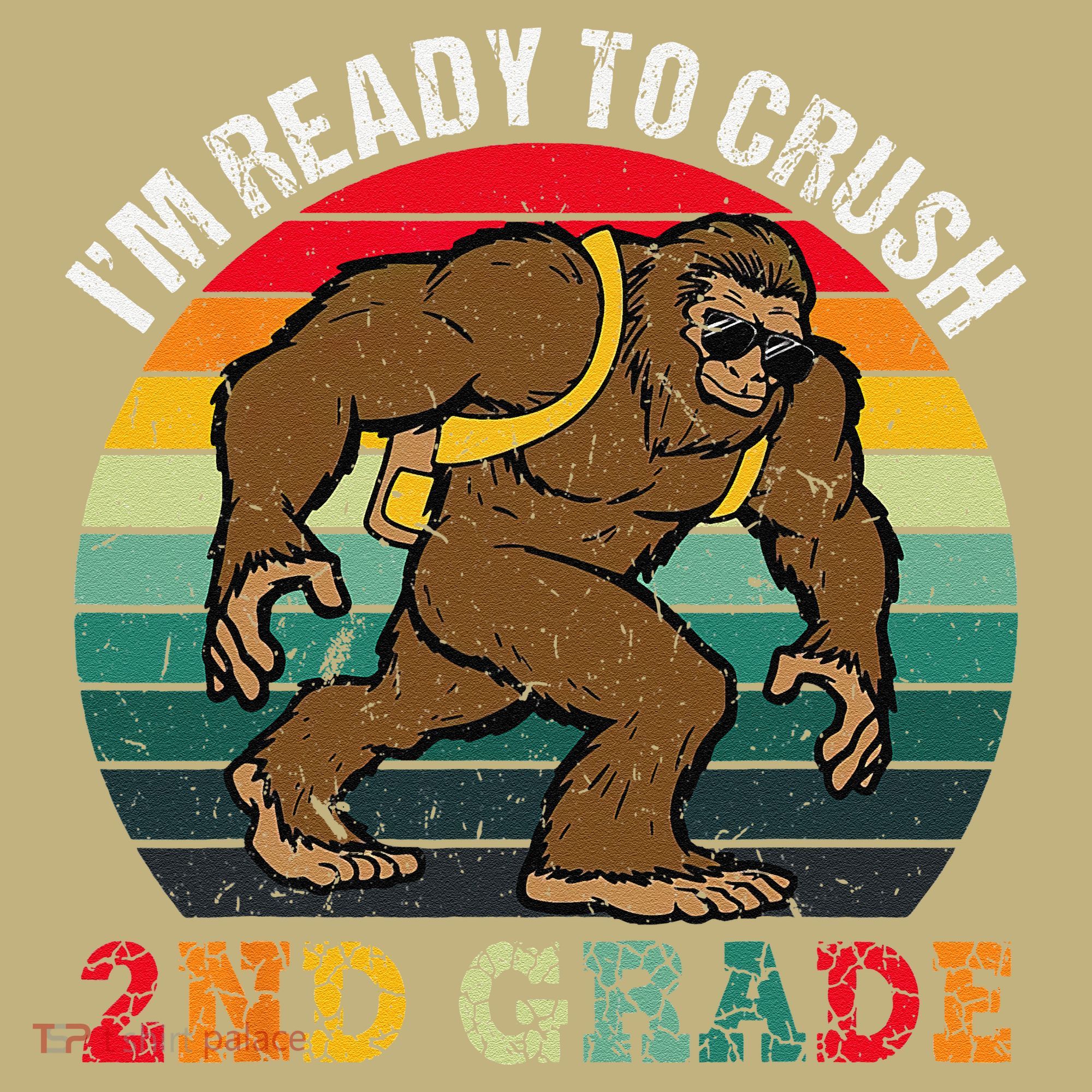 Bigfoot Sasquatch Crush 2nd Grade Second First Day Of School Gift Mousepad