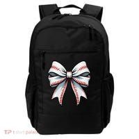 Baseball Softball Coquette Bow Game Heart Love Mom Life Backpack thumb 0
