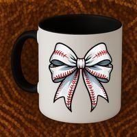 Baseball Softball Coquette Bow Game Heart Love Mom Life Coffee Mug thumb 2