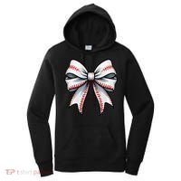 Baseball Softball Coquette Bow Game Heart Love Mom Life Women's Hoodie thumb 0