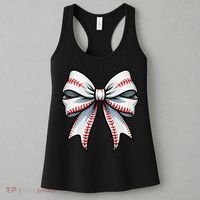 Baseball Softball Coquette Bow Game Heart Love Mom Life Women's Tank Top thumb 3
