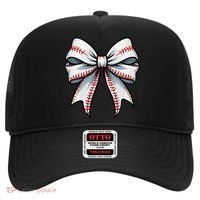 Baseball Softball Coquette Bow Game Heart Love Mom Life Hat thumb 0