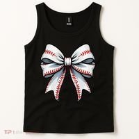 Baseball Softball Coquette Bow Game Heart Love Mom Life Tank Top thumb 2