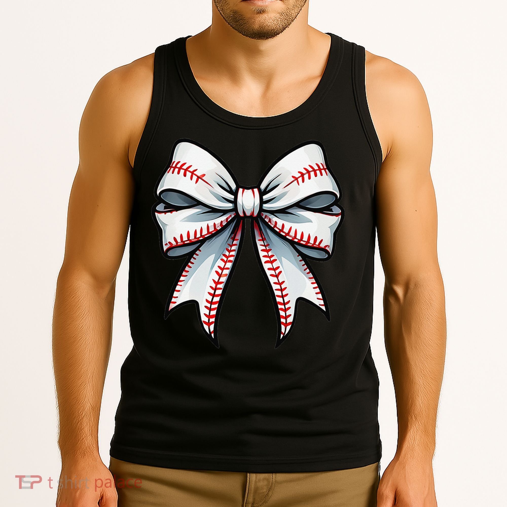 Baseball Softball Coquette Bow Game Heart Love Mom Life Tank Top