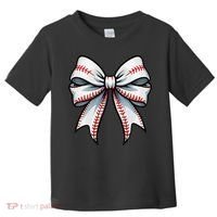 Baseball Softball Coquette Bow Game Heart Love Mom Life Toddler T-Shirt thumb 0
