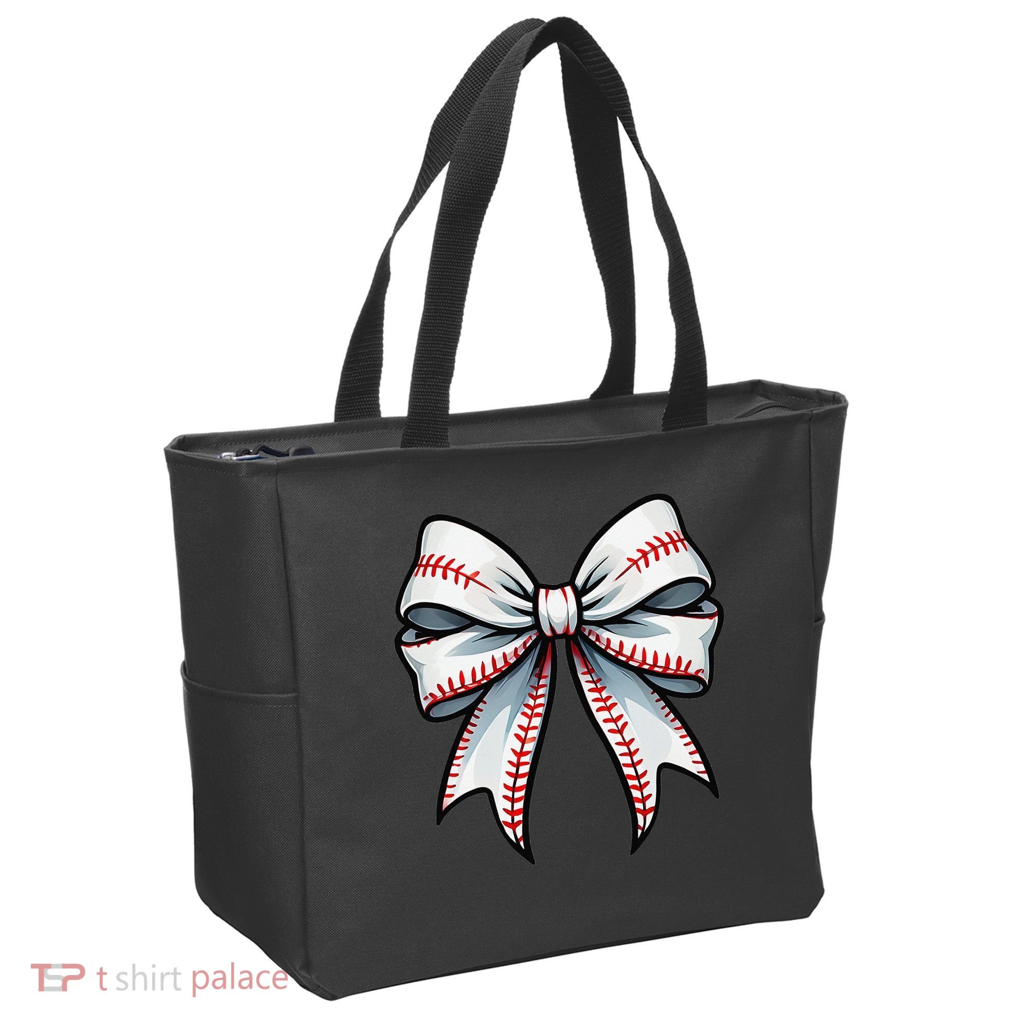 Baseball Softball Coquette Bow Game Heart Love Mom Life Tote Bag