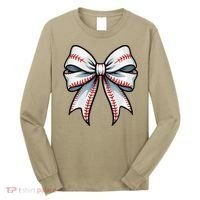 Baseball Softball Coquette Bow Game Heart Love Mom Life Long Sleeve Shirt thumb 0