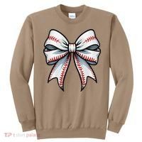Baseball Softball Coquette Bow Game Heart Love Mom Life Sweatshirt thumb 0