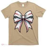 Baseball Softball Coquette Bow Game Heart Love Mom Life T-Shirt thumb 0
