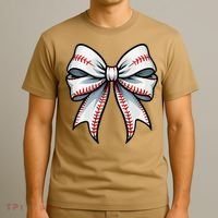 Baseball Softball Coquette Bow Game Heart Love Mom Life T-Shirt thumb 3